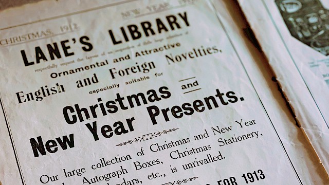 Lane's Library Newspaper Clipping