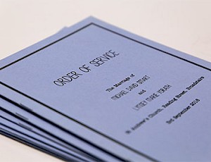 Commercial Print - Order of Service